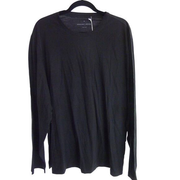 NWT Everlane Black Long Sleeve Cotton T Shirt XXL Tee Crew Neck - Picture 1 of 4
